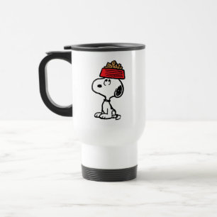 Taza De Viaje Cacahuetes   Snoopy Balanceando Su Plato De Perro