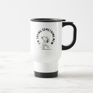Taza De Viaje Cacahuetes   Snoopy Tramitando Algo Nuevo