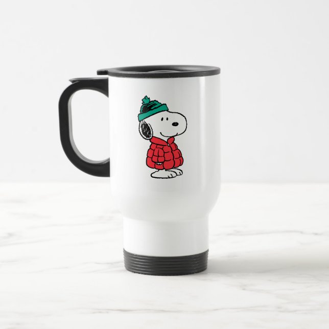 Taza De Viaje Cacahuetes | Snoopy Winter Coat & Gorra (Izquierda)