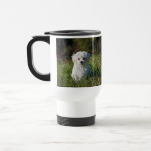 Taza De Viaje Cachorro blanco lindo