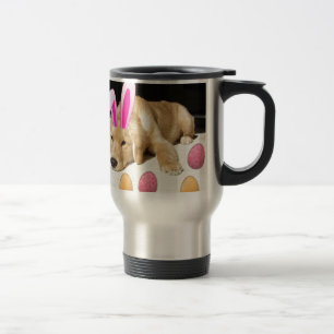 Taza De Viaje Cachorro de recuperación de oro de Pascua