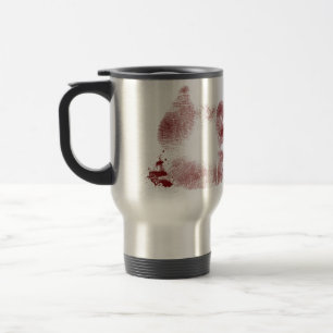 Taza De Viaje cachorro sangriento de la mano