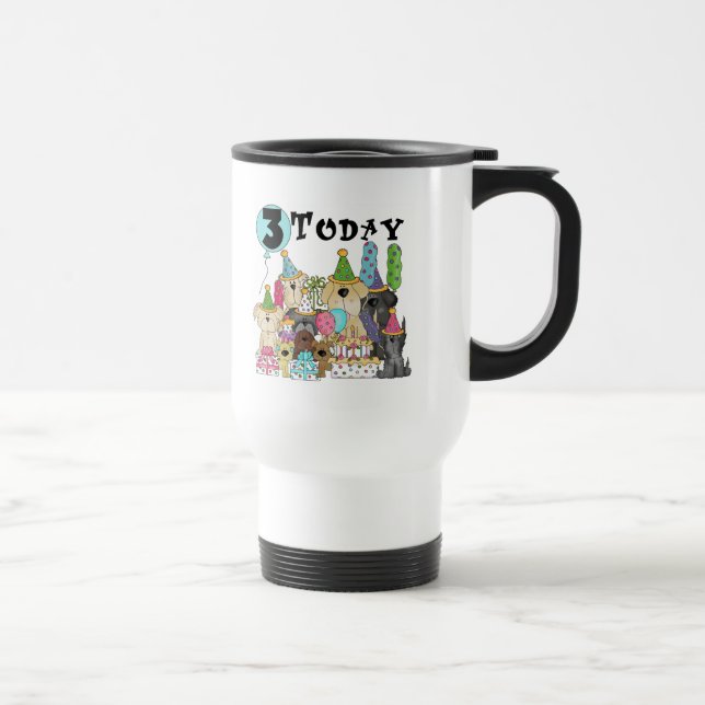 Taza De Viaje Cachorros camisetas y regalos de cumpleaños (Derecha)