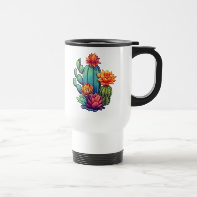 Taza De Viaje Cactus en crecimiento de bonito (Derecha)