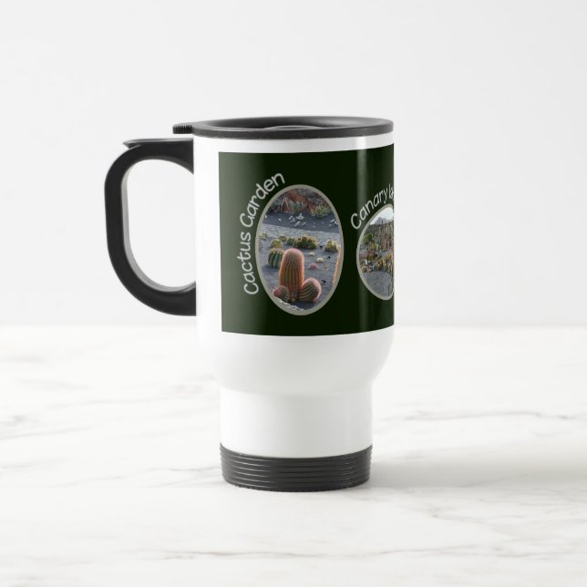 Taza De Viaje Cactus Garden mug - elegir estilo y color (Izquierda)