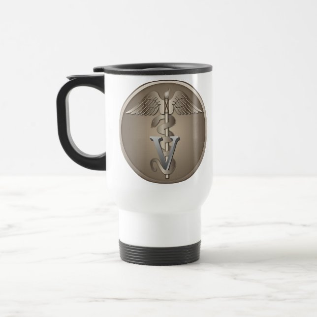Taza De Viaje Caduceo veterinario (Izquierda)