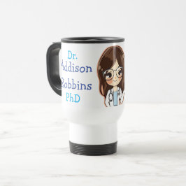 Taza De Viaje Café de graduación de doctorado personalizado Dr. 