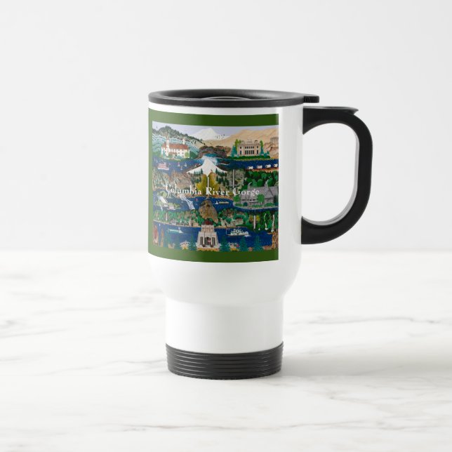 Taza De Viaje Café de la garganta del río Columbia (Derecha)