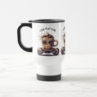 TAZA DE VIAJE CAFÉ INTELECTUAL EN UN PATINADOR