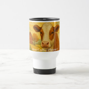 Taza De Viaje ¡Café Moo Por Favor!