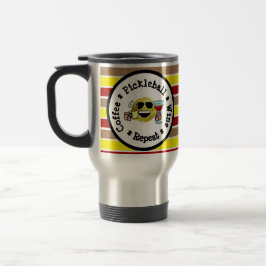 Taza De Viaje Café, Pickleball, Vino, repite adicto al pellebol