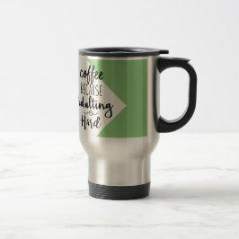 Taza De Viaje Café porque Adulting es difícilmente tipografía