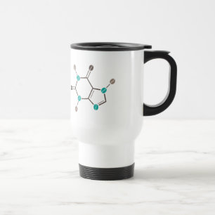 Taza De Viaje cafeína molecular de granos de café
