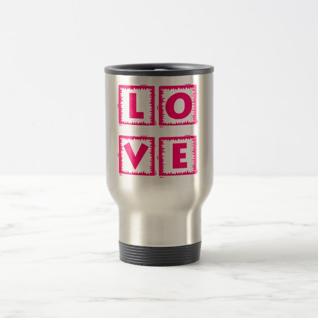 Taza De Viaje Caja de amor rosa (Centro)