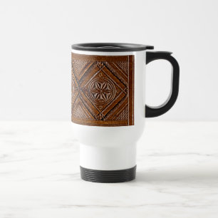 Taza De Viaje Caja de madera tallada rusa