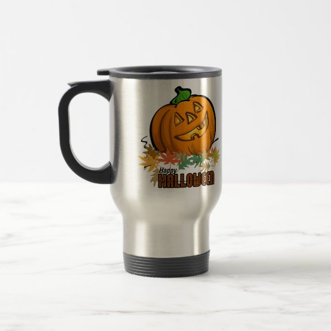 Taza De Viaje Calabaza feliz de Halloween (Izquierda)