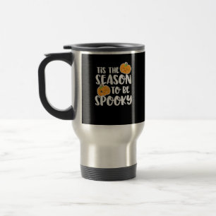 Taza De Viaje Calabaza Kawaii Es La Temporada Espeluznante