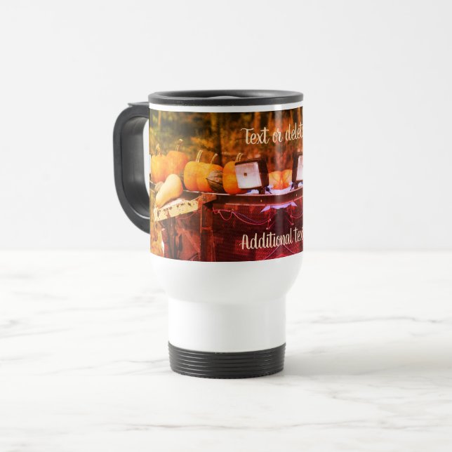 Taza De Viaje Calabazas En Camiones Naturales Arte Personalizado (Anverso izquierdo)