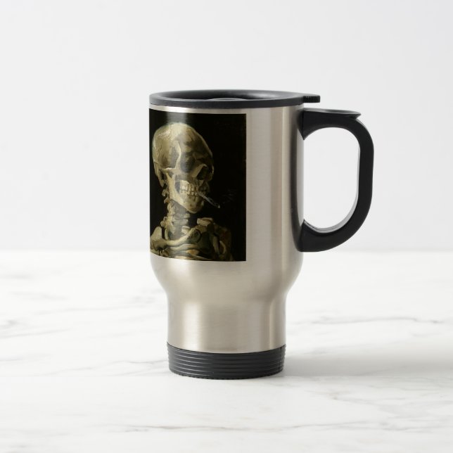 Taza De Viaje Calavera con cigarrillo de Van Gogh (Derecha)