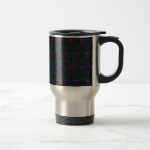 TAZA DE VIAJE CALAVERA DAMASCO VERDE AZUL PURPURA