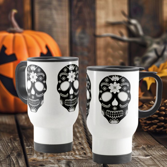Taza De Viaje Calavera De Azúcar En México Muñeca De Viaje Blanc (Subido por el creador)