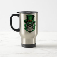 Calavera de azúcar St Patrick Day Lucky Shamrock