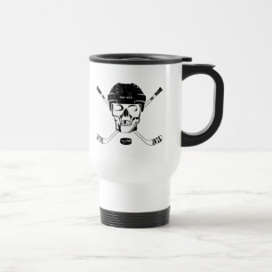 Taza De Viaje Calavera de hockey y garrapatas de viaje