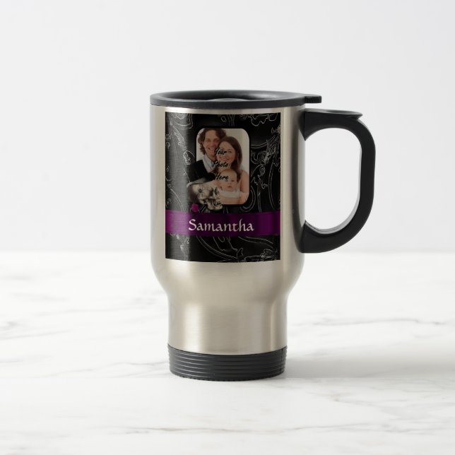 Taza De Viaje Calavera de tatuaje gótico (Derecha)