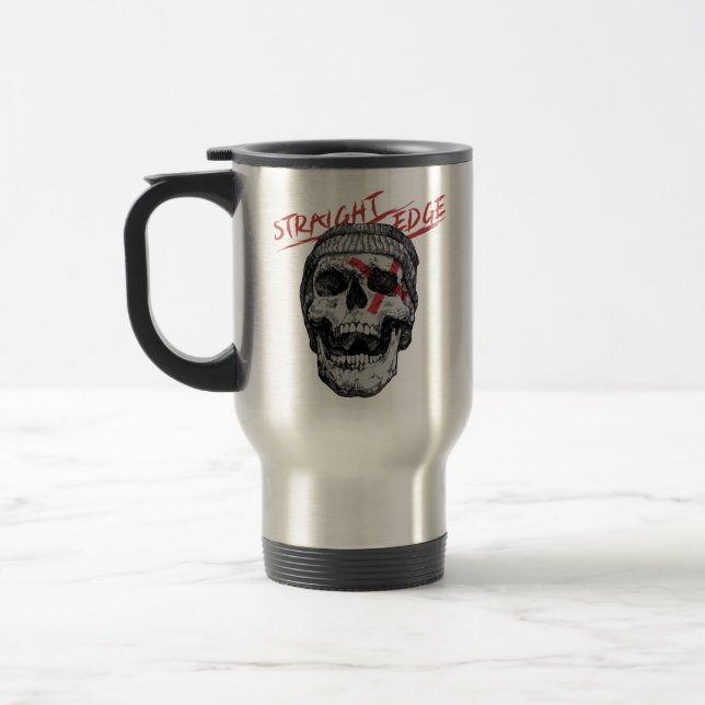 Taza De Viaje Calavera Straight Edge (Izquierda)