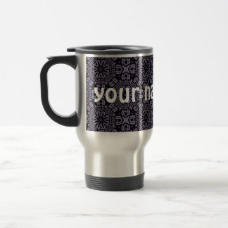 Taza De Viaje Caleidoscopio de punk negro y púrpura
