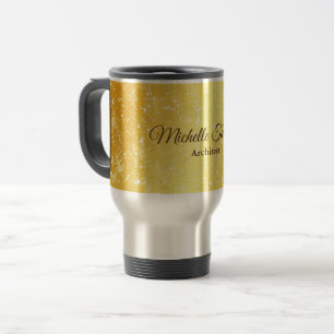 Taza De Viaje Caligrafía Minimalista de escritura moderna de col