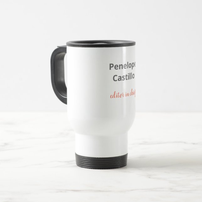 Taza De Viaje Caligrafía profesional moderna y elegante (Anverso izquierdo)