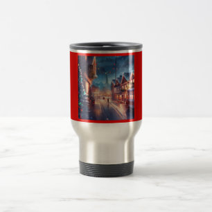 Taza De Viaje Calle 1 de la ciudad de los navidades