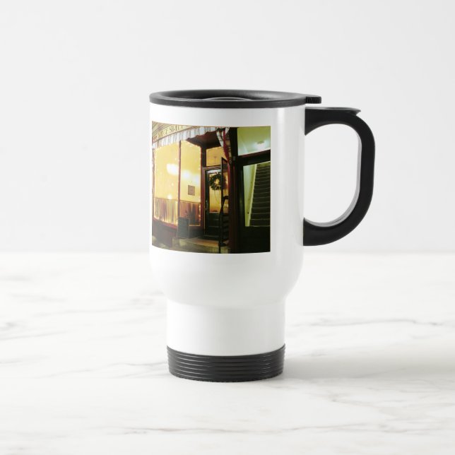 Taza De Viaje Calle Café - magia del puente en la noche (Derecha)