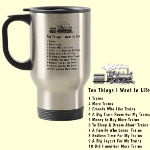 Taza De Viaje Cambiar CUALQUIER Texto, 10 Cosas Que Quiero En Lo