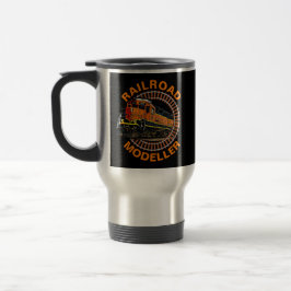 Taza De Viaje Cambiar texto Naranja del módulo de ferrocarriles