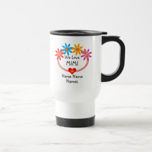 Taza De Viaje Cambiar todos los nombres Niños Nombres Corazón de