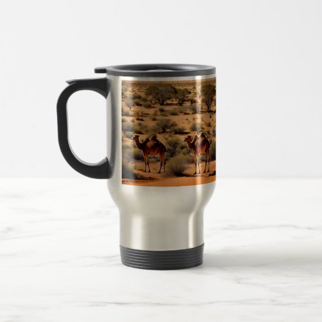 Taza De Viaje Camellos en Australia, barba de viajes (Izquierda)