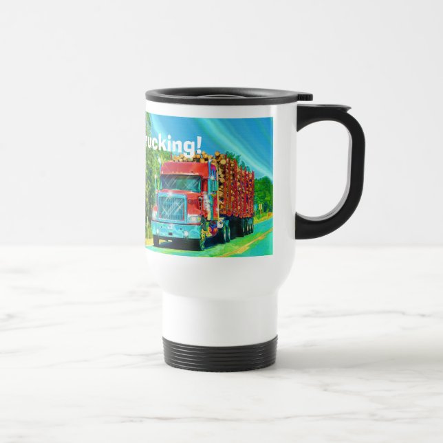 Taza De Viaje Camioneros Big Rig Truck Coffee Mug (Derecha)