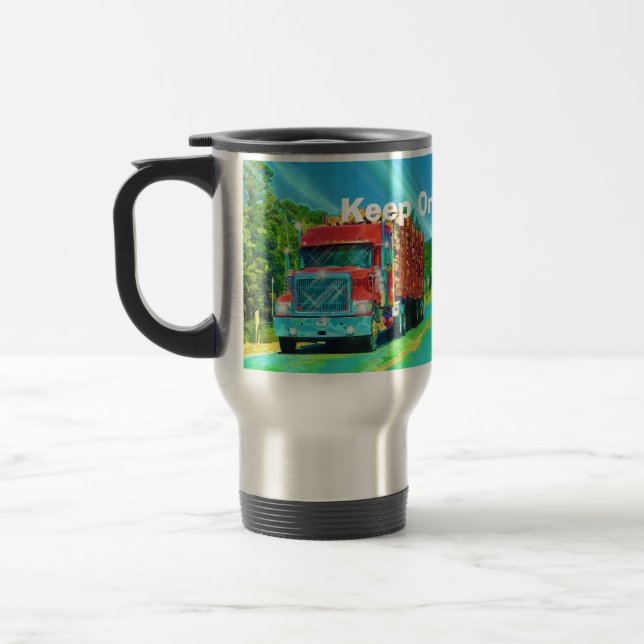 Taza De Viaje Camioneros Big Rig Truck Coffee Mug (Izquierda)