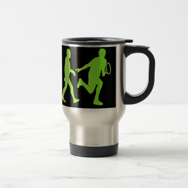 Taza De Viaje Camiseta chistosa del tenis del tenis de la (Derecha)
