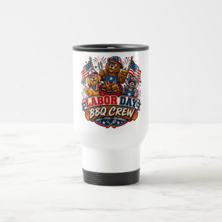 Taza De Viaje Camiseta de fiesta de parrilla retro para la tripu