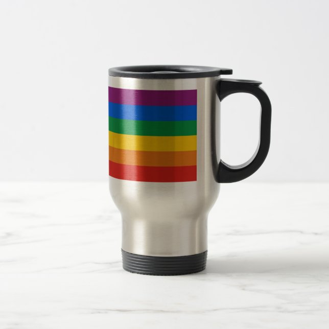 Taza De Viaje Camiseta de la bandera del orgullo gay (Derecha)