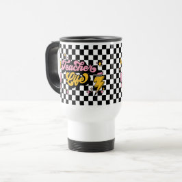 Taza De Viaje Camiseta retro de la vida del profesor