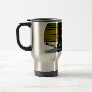 Taza De Viaje Camiseta Retro de Puesta de Sol 'La Vida es Mejor 