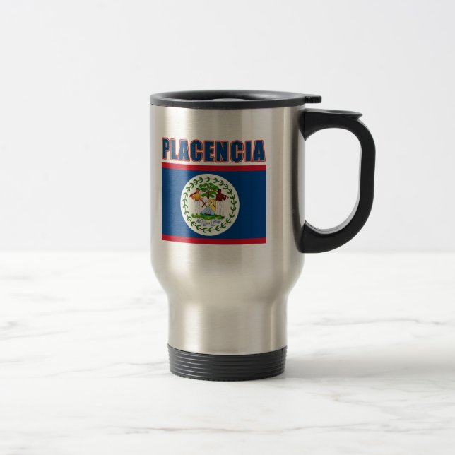 Taza De Viaje Camisetas de la playa de PLACENCIA Belice, regalos (Derecha)