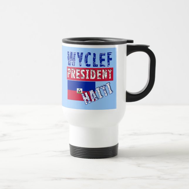 Taza De Viaje Camisetas de presidente Haití de WYCLEF, tazas, (Derecha)