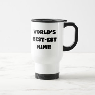 Taza De Viaje Camisetas y regalo negros del texto Mimi del