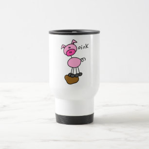 Taza De Viaje Camisetas y regalos de Cerdo dice Oink