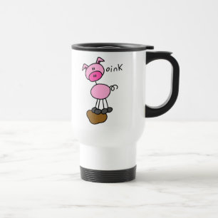 Taza De Viaje Camisetas y regalos de cerdos con figuras de palit